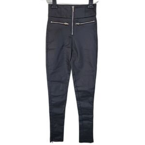 Wildfox Black Vegan Leather Acting Out Pants